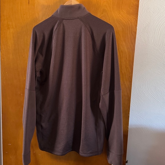 Brown Track Jacket Mens Medium Fleece Old Navy Thumb Holes. - Picture 4 of 4